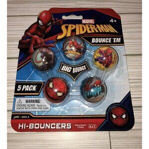 Marvel Spider-Man Hi-bouncer balls 5pack- New‎